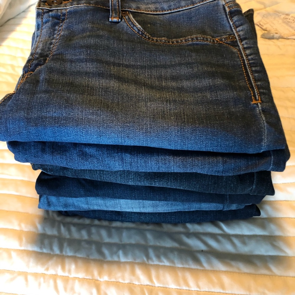 6 pairs Denim shorts, capris, jeans size